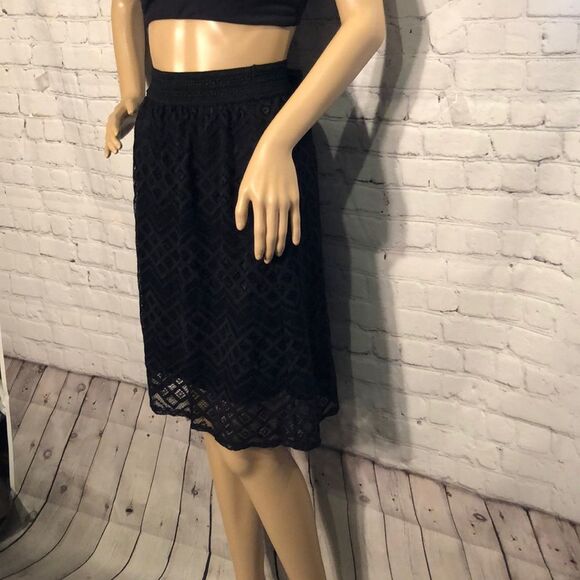 Joe B by Joe Benbasset Lace Overlay A-line Skirt Juniors XL - Picture 4 of 8